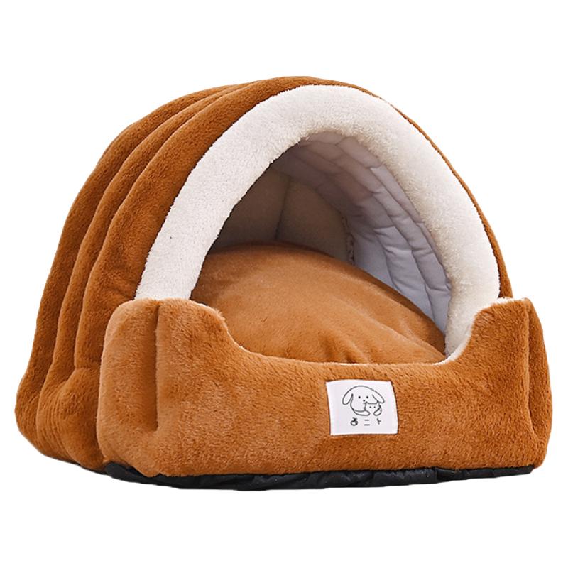 狗窝冬季保暖宠物狗窝四季通用封闭式感狗狗睡觉房子加厚猫窝
