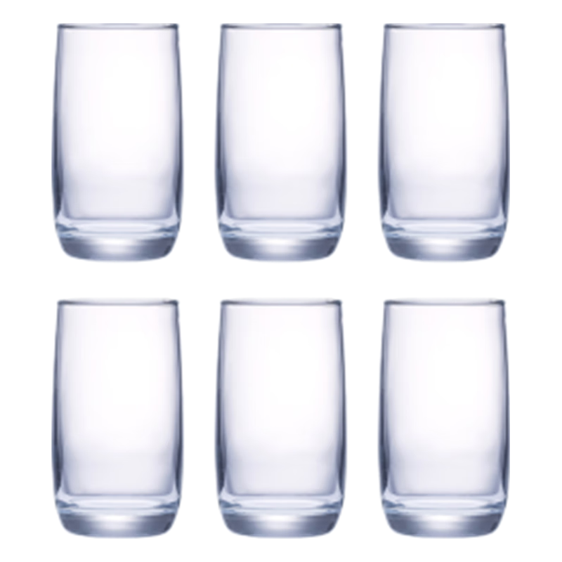 乐美雅（Luminarc）玻璃杯直身杯水杯茶杯凉白开水杯子牛奶果汁杯奶茶饮料杯290ml6只 葡萄园玻璃杯290ml*6