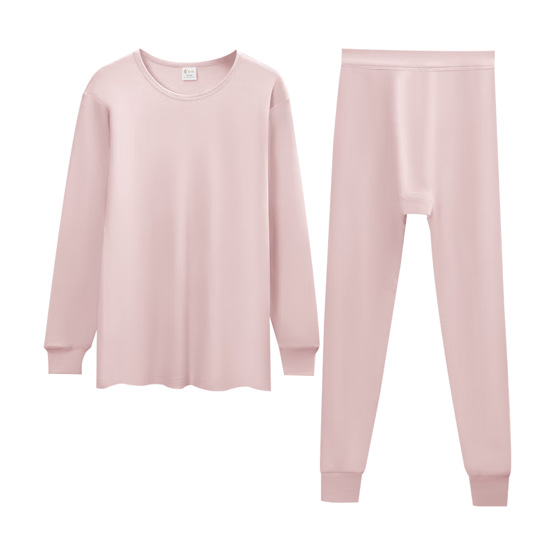 红豆（Hodo） 秋冬内衣秋衣秋裤纯棉套装纯色低圆领打底衫裤 女款雅紫 L 170/95