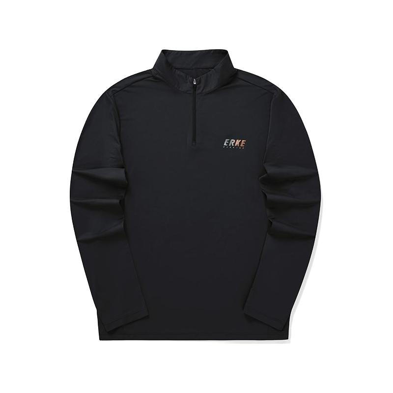 鸿星尔克运动服男2025春秋新款男士速干跑步冰丝长袖t恤健身上衣