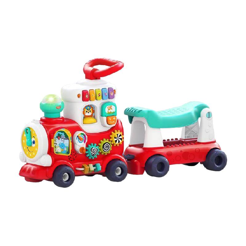 汇乐玩具 汇乐四合一小火车1岁宝宝玩具早教益智婴儿学步车周岁礼