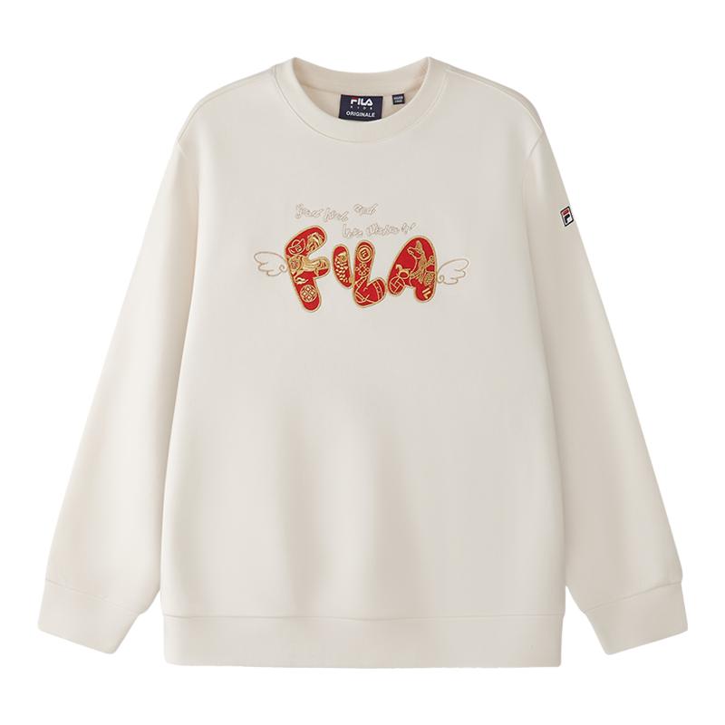 FILA KIDS斐乐童装儿童新年款舒适卫衣春季款男女童休闲套头上衣