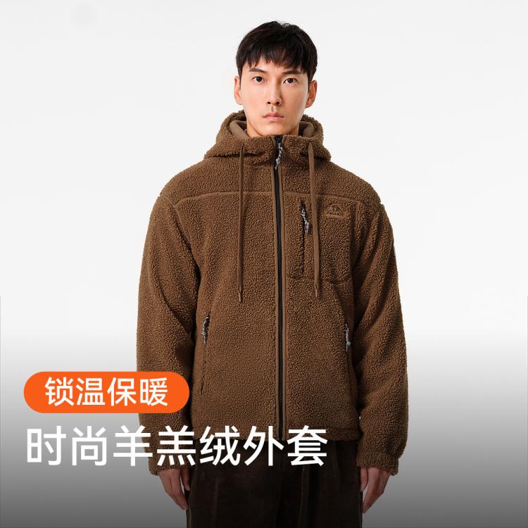 秋冬时尚保暖羊羔绒外套男女款摇粒绒抓绒衣休闲舒适户外外套