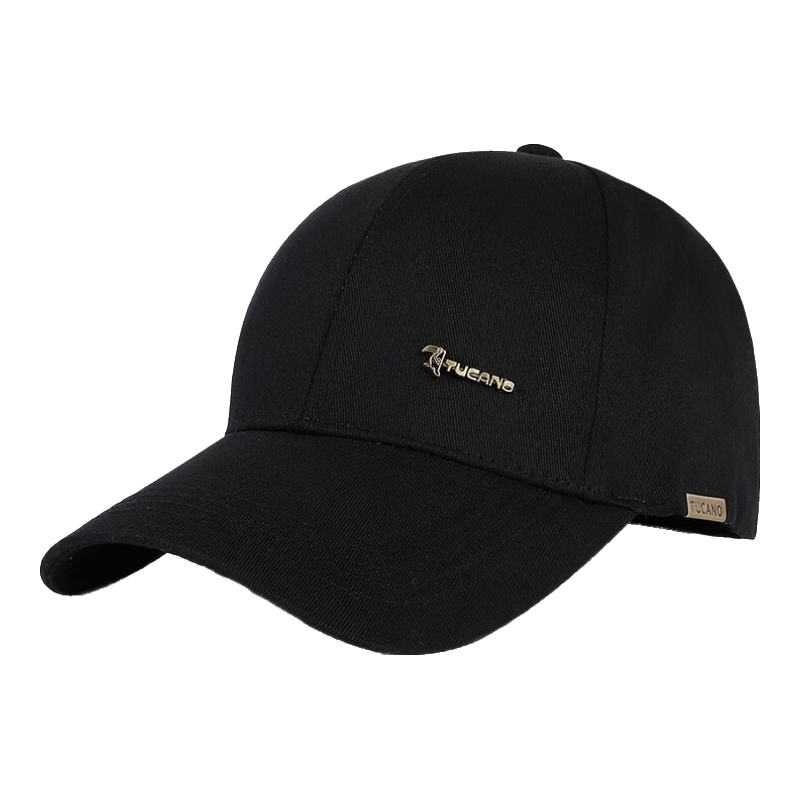 啄木鸟 TUCANO 帽子男士潮流棒球帽四季通用户外运动韩版鸭舌帽百搭遮阳帽B-02 黑色【可调节55-60CM】