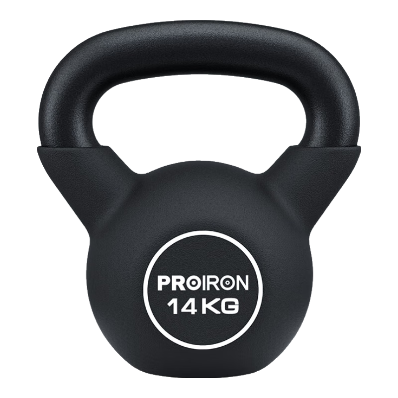 PROIRON 壶铃男女提壶哑铃壶壶铃铸铁深蹲练臀器械浸塑 14KG 14KG【男士专业训练】