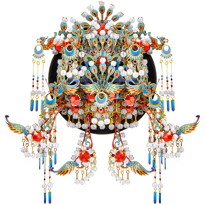 拼酷栖冠小磁凤冠冰箱贴 3D立体金属拼图diy摆件圣诞 九龙九凤冠冰箱贴