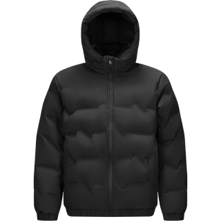 森马 羽绒服男2024防水连帽外套轻薄款冬装纯色百搭 黑色（灰鸭绒）90001