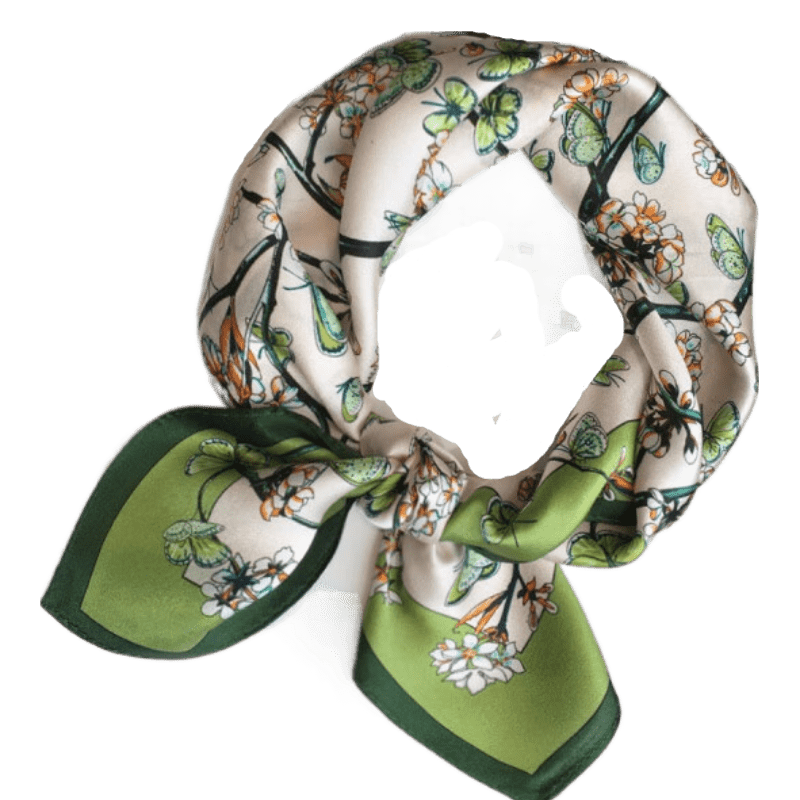 GIAVENTOLA丝巾女真丝桑蚕丝丝巾春夏季丝巾披肩礼盒装 花丛蝴蝶