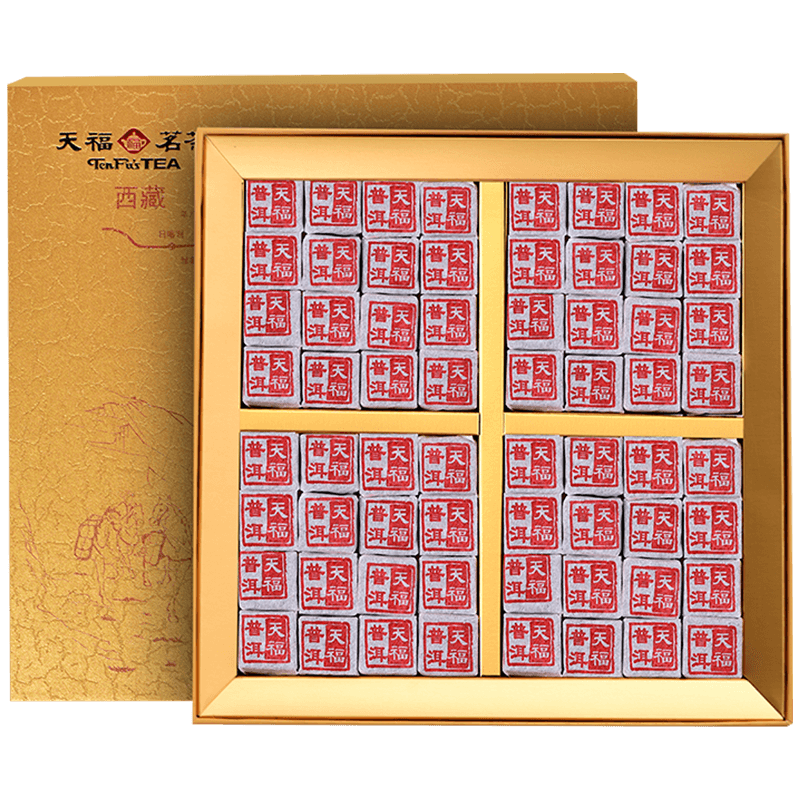 TenFu's TEA 天福茗茶 普洱熟茶 384g 礼盒装