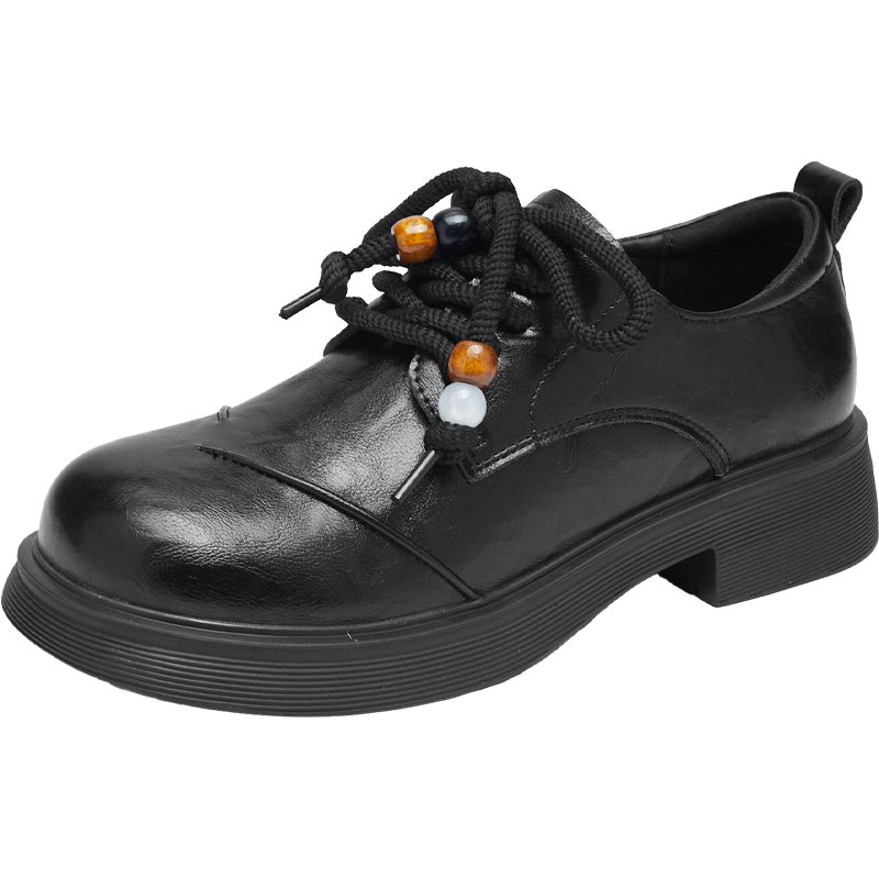 15MINS 百丽国际旗下乐福鞋秋冬女款加绒保暖通勤鞋百搭增高鞋英伦风单鞋