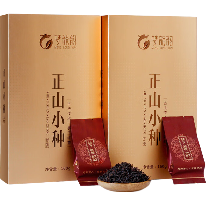 梦龙韵 正山小种红茶 礼盒装 160g * 2盒