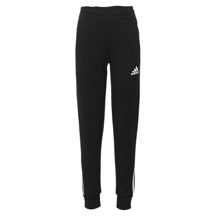 adidas 大童三条纹双面针织运动束腿小脚束脚长裤中大童运动束腿裤裤子