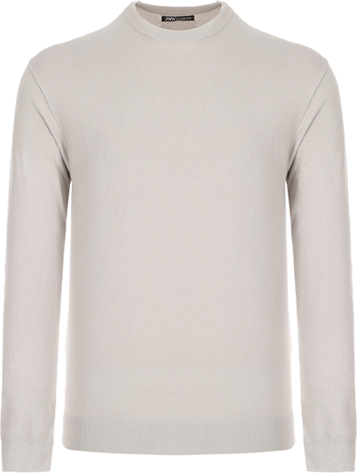 ZARA 【极简柔软舒适】圆领纯色日常休闲男针织衫