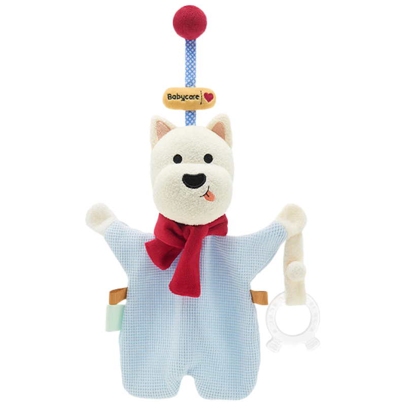 babycare甜梦安抚巾婴儿安抚玩具毛绒玩偶手偶可咬-西高地高高