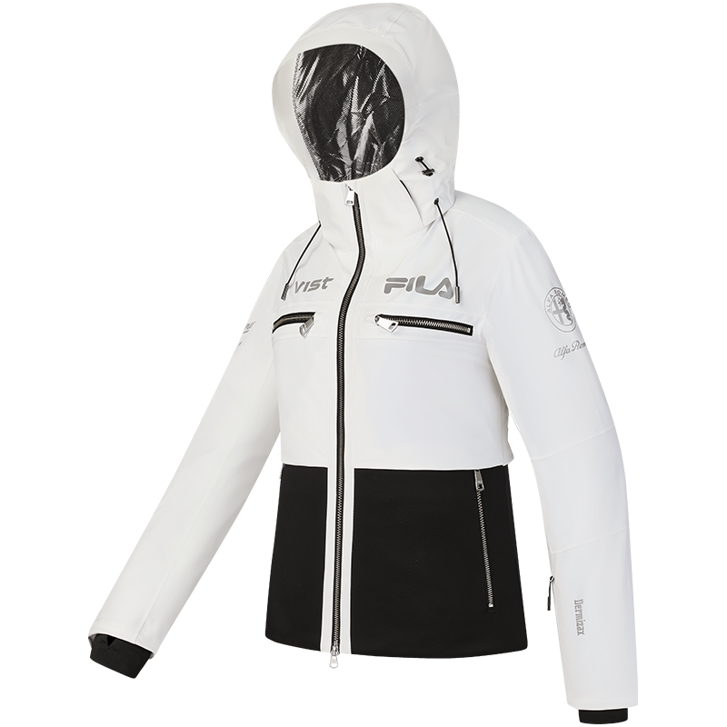 FILA 女装女式户外运动滑雪服女士基础简约保暖舒适连帽长袖滑雪服