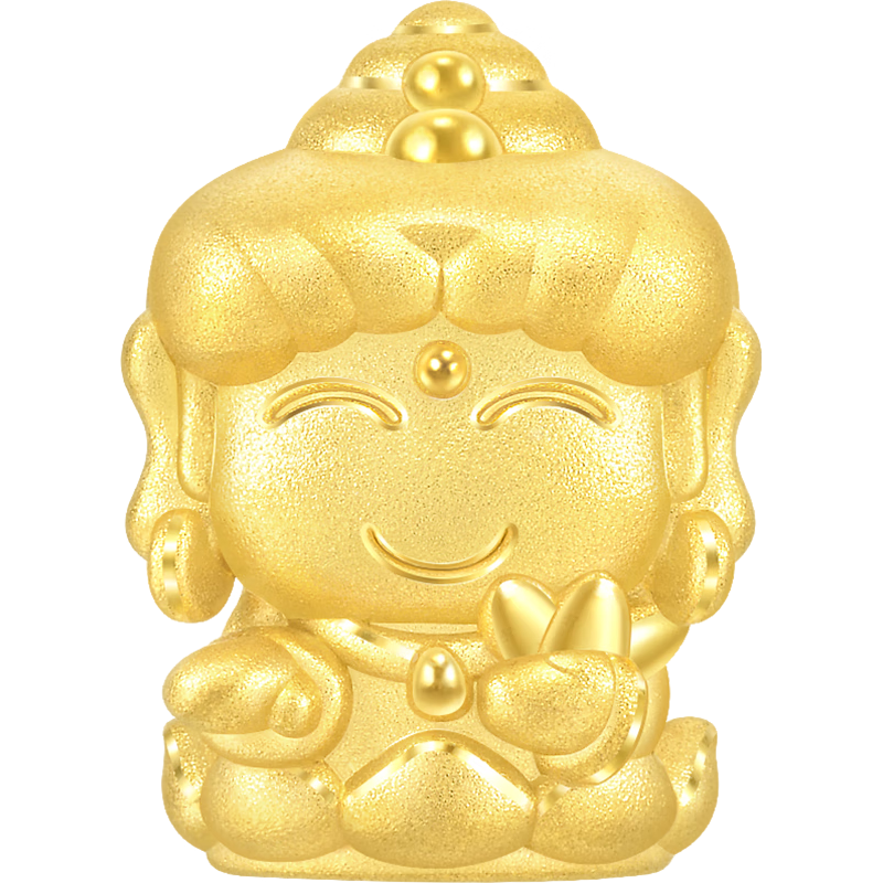 周生生 黄金转运珠 Charme文化祝福本命佛千手观音菩萨串珠 单颗 定价 大势至菩萨 (生肖马佩戴) 93631C