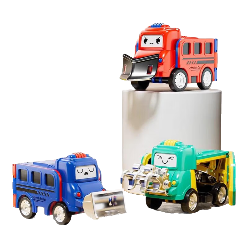 北国e家儿童玩具反转变形车翻转惯性回力工程汽车男女孩早教益智生日礼物 百变反转变形车-随机款式一只装