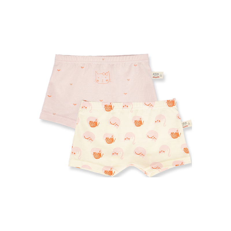 niduo bear 尼多熊 清仓尼多熊女童纯棉四角内裤儿童三角内裤宝宝女孩中大童短裤