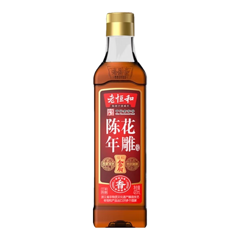 老恒和陈年花雕420ml 葱姜料酒420mL 陈酿料酒420ml 增香去腥料酒组合 陈年花雕420mL*1瓶