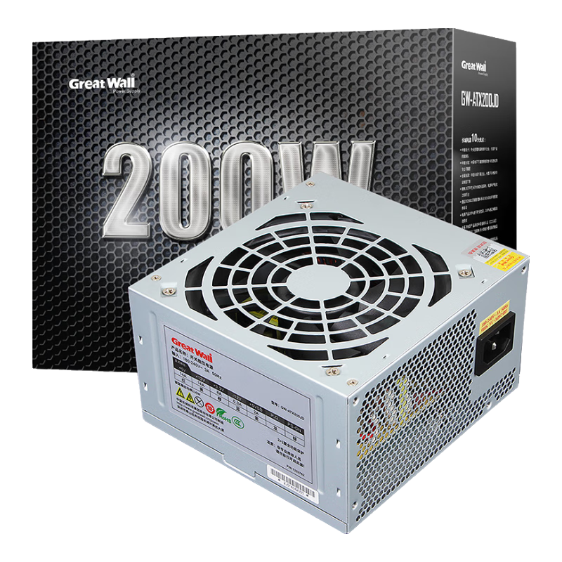 Great Wall 长城 GW-ATX200JD 非模组ATX电源 200W