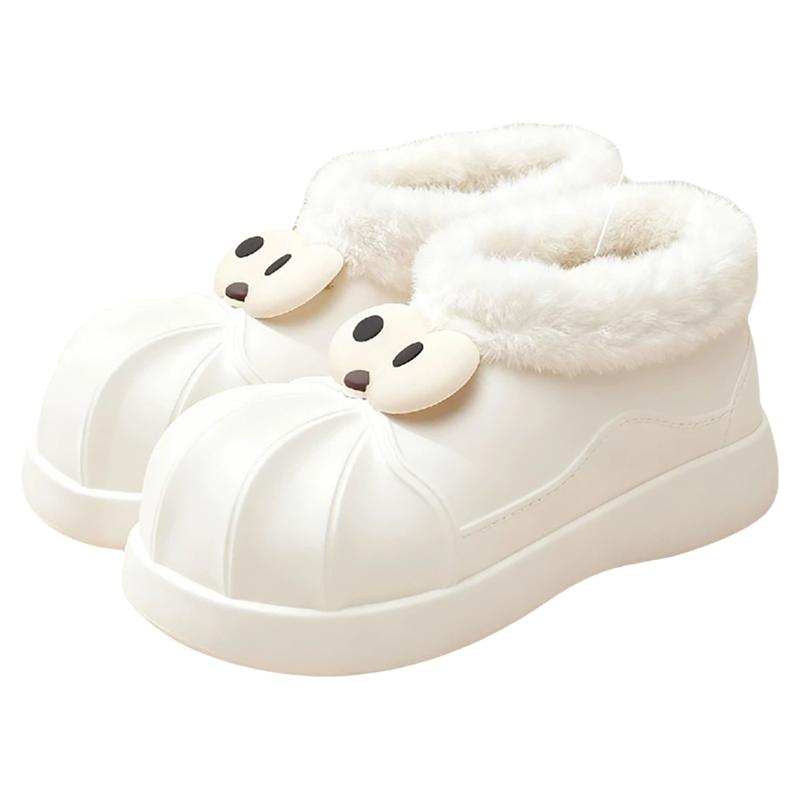 稻草人雪地靴女款冬季棉拖鞋加绒保暖厚底防滑不臭脚棉鞋外穿