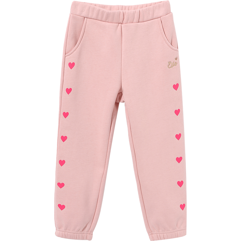 ELLE KIDS 冬季女童长裤儿童束脚休闲裤保暖裤子