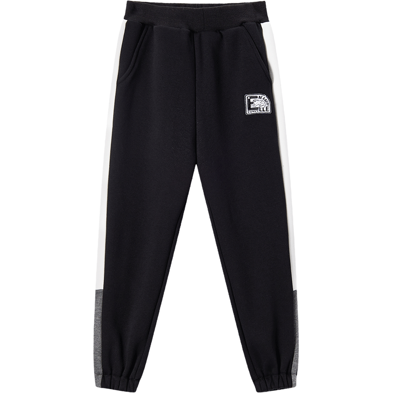 ELLE KIDS 秋冬季儿童运动长裤男女童加绒保暖卫裤百搭束脚裤