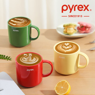 Pyrex 康宁摩卡色杯子马克杯炻瓷家用热水咖啡杯轻奢办公室早餐杯 百丽的陶瓷杯270ML