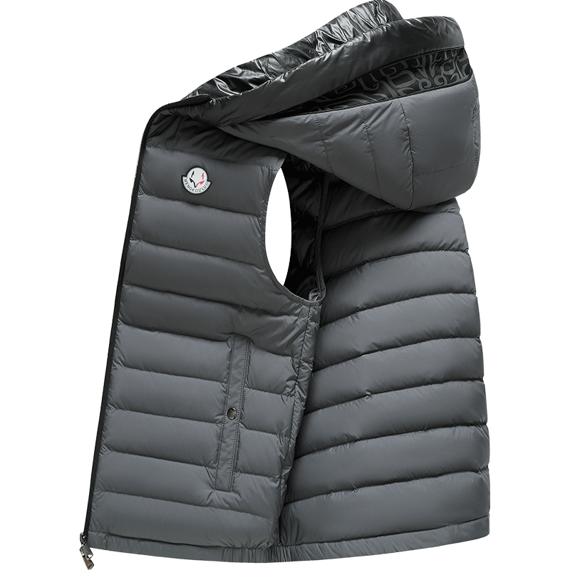 雪中飞 【鹅绒马甲】秋冬短款连帽羽绒马甲休闲保暖外穿羽绒马夹背心