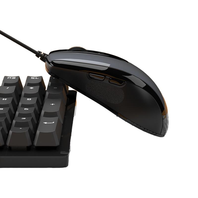 双飞燕（A4TECH）N-810FXS 静音鼠标 有线鼠标 办公鼠标 便携鼠标 右手鼠标 DPI可调 绅士哑黑