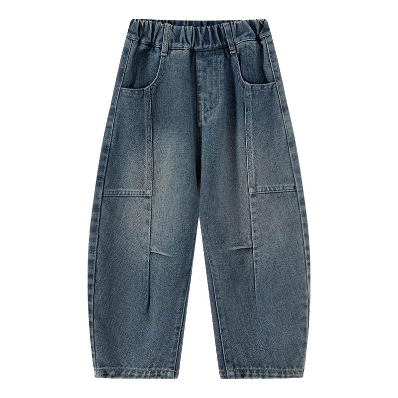 小象汉姆童装男童加绒牛仔裤儿童秋冬裤子2025儿童冬装长裤潮