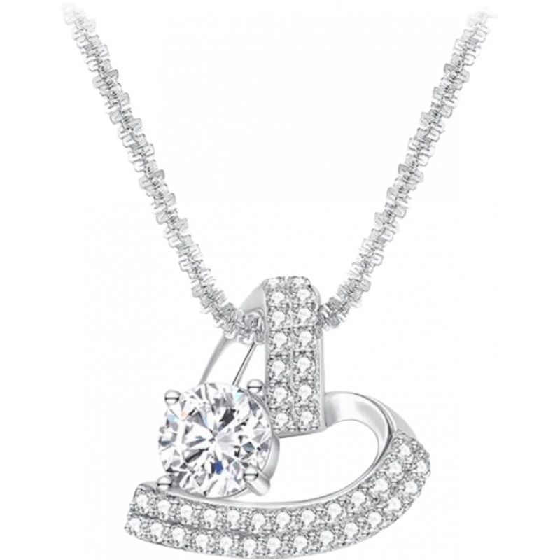 周大生【新年】浪漫爱心项链纯银S925轻奢高级设计感锁骨链 浪漫爱心项链