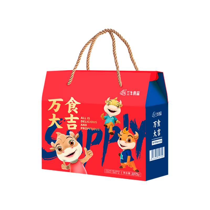  三牛  饼干礼盒  【年货节礼盒】万食大吉饼干 箱装