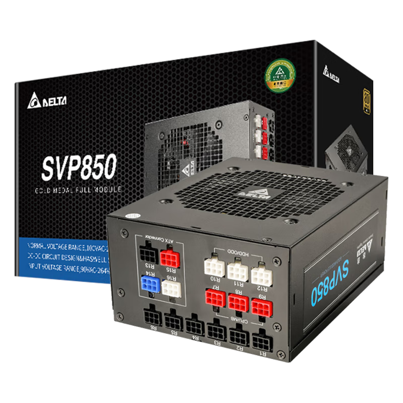  DELTA/台达 3C证书上的产品型号                                                            svp850 金牌全模组 电脑主机电源  850W