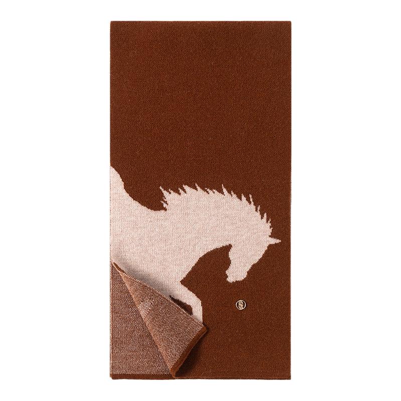 上海故事2025秋冬100绵羊毛针织围巾加厚保暖围脖礼盒