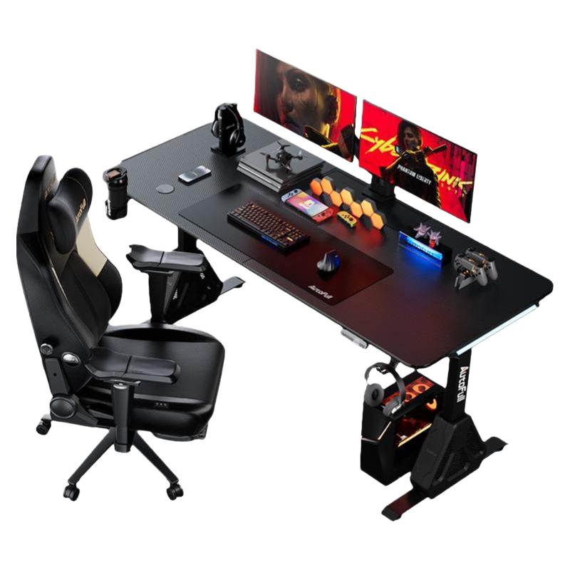 傲风A4 Pro电竞桌双电机智能实木升降桌居家办公电脑桌双人书桌子