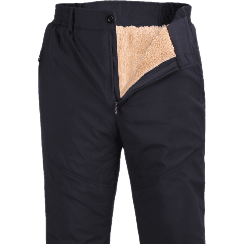 加绒裤外裤男中老年人中老年棉裤男士加绒加厚爸爸高腰冬老人棉裤男外穿宽松冬季