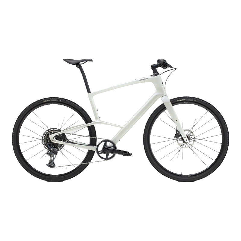SPECIALIZED闪电 SIRRUS X 6.0 碳纤维通勤轻量公路骑行自行车 沙丘白/缎面黑反光 XL