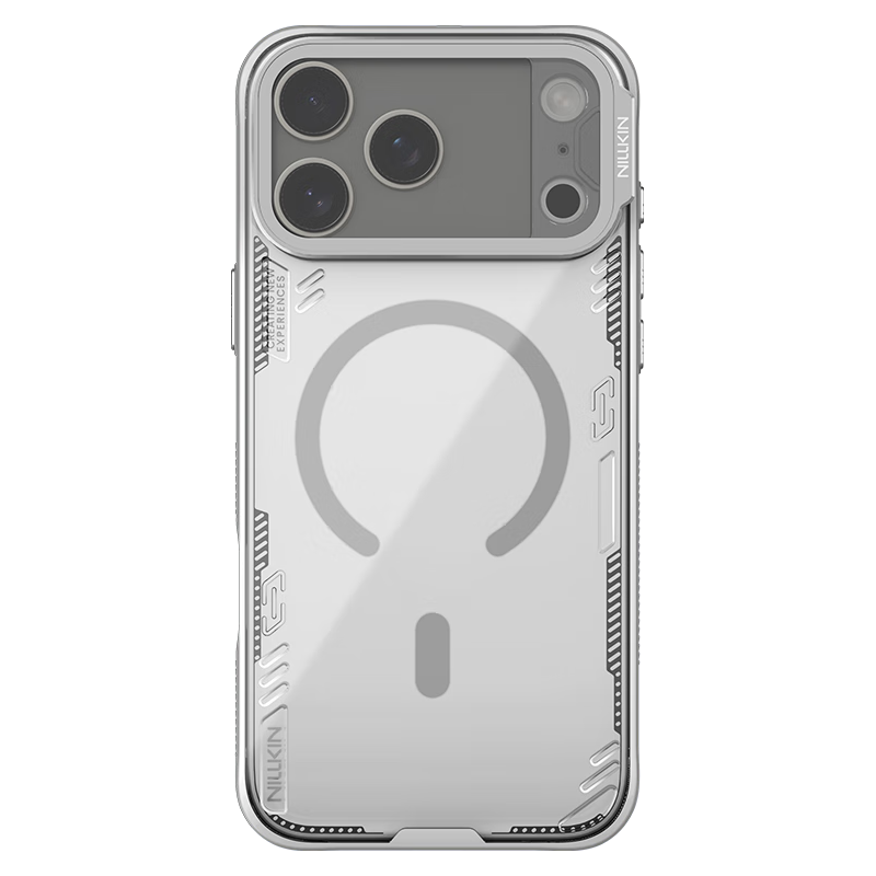 耐尔金【透明镜盖】适用iPhone17promax手机壳磁吸苹果17promax全包镜头保护支架壳防摔保护套冰空Prop黑