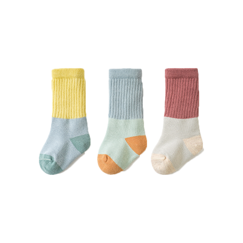 niduo bear 尼多熊 儿童袜子男女童婴儿春秋四季棉袜中长筒新生儿透气舒适宝宝堆堆袜 1-3岁（适合脚长12-14cm）