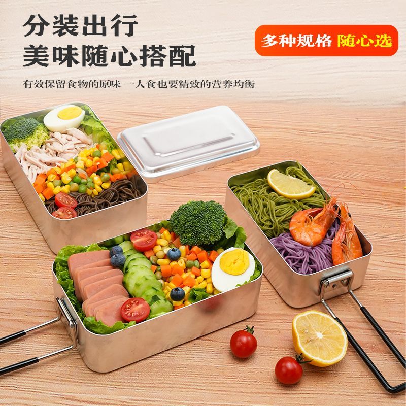 铝饭盒铝制便当盒食品级怀旧户外明火便携老式便当盒大容量铝饭盒