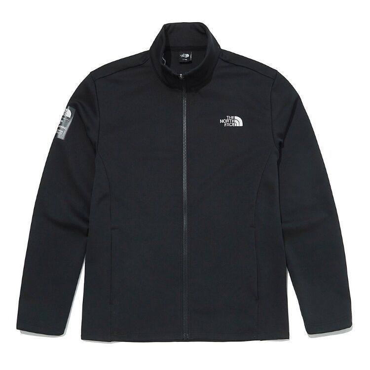 北面男子户外轻便拉链胶印LOGO运动软壳肩章外套夹克NJ5JM00