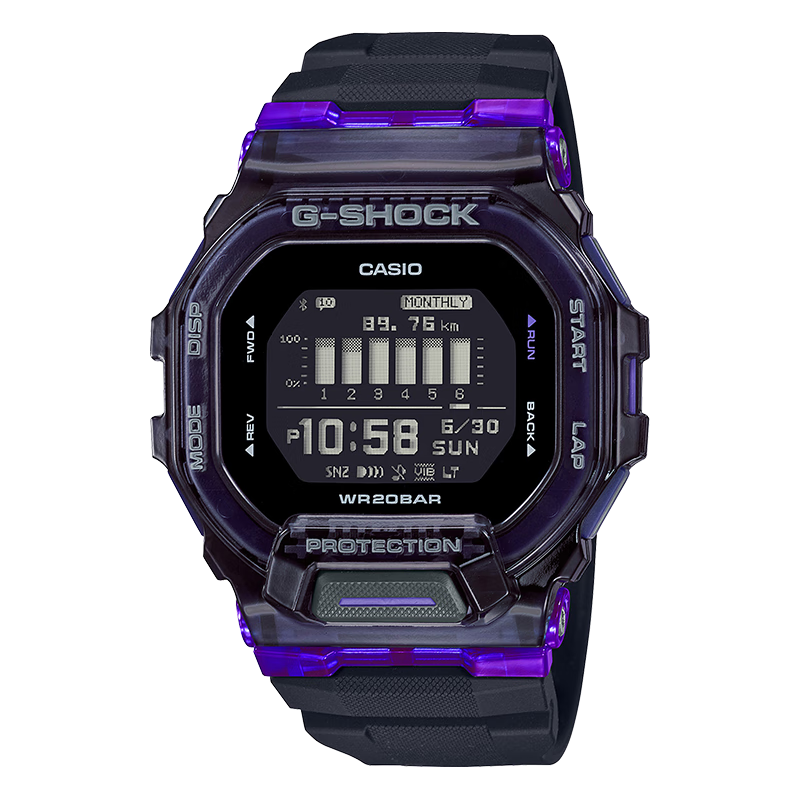CASIO 卡西欧 G-SHOCK G-SQUAD系列 45.9毫米电子腕表 GBD-200SM-1A6