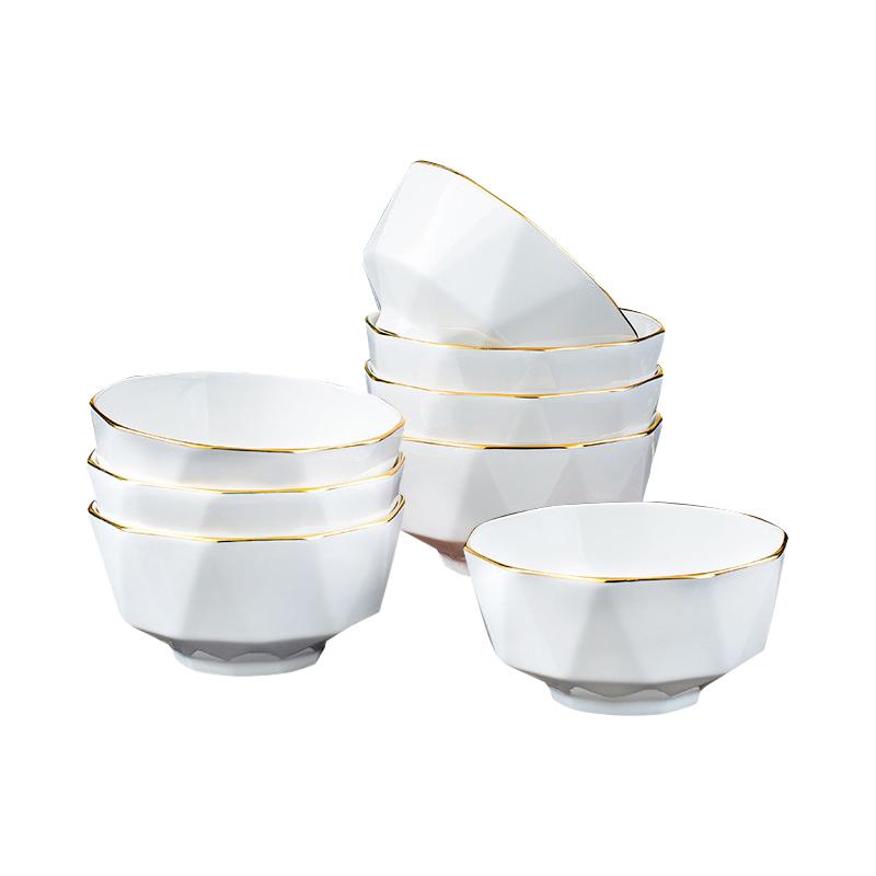 高颜值釉下彩陶瓷碗家用2025新款餐具套装米饭碗汤碗泡面碗大小碗