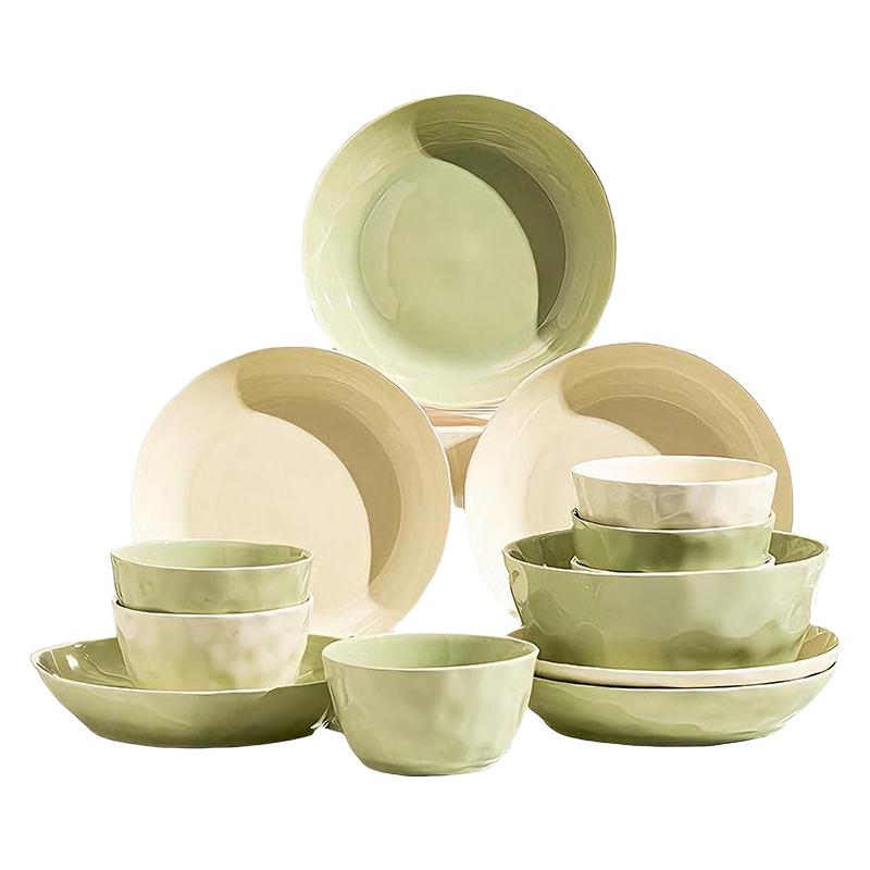 釉下彩陶瓷碗家用2025新款高颜值餐具碗盘家用米饭碗面碗碟子套装