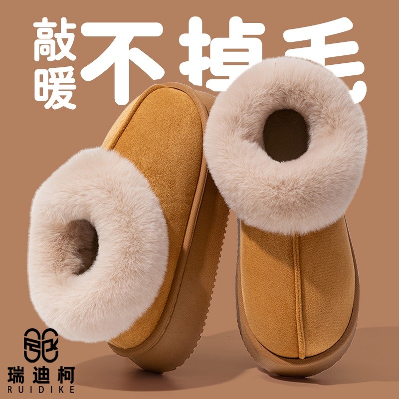 包跟棉拖鞋女款冬季2025室内居家加绒保暖厚底防滑棉鞋男外穿