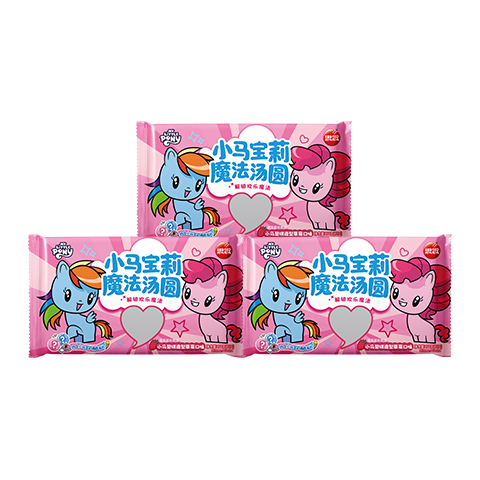 思念【小马宝莉联名】魔法草莓汤圆160g*3袋共30只 速食元宵年货节