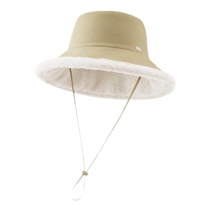 蕉下渔夫帽气绒保暖双面防晒秋冬季遮阳毛绒防风女士户外帽子