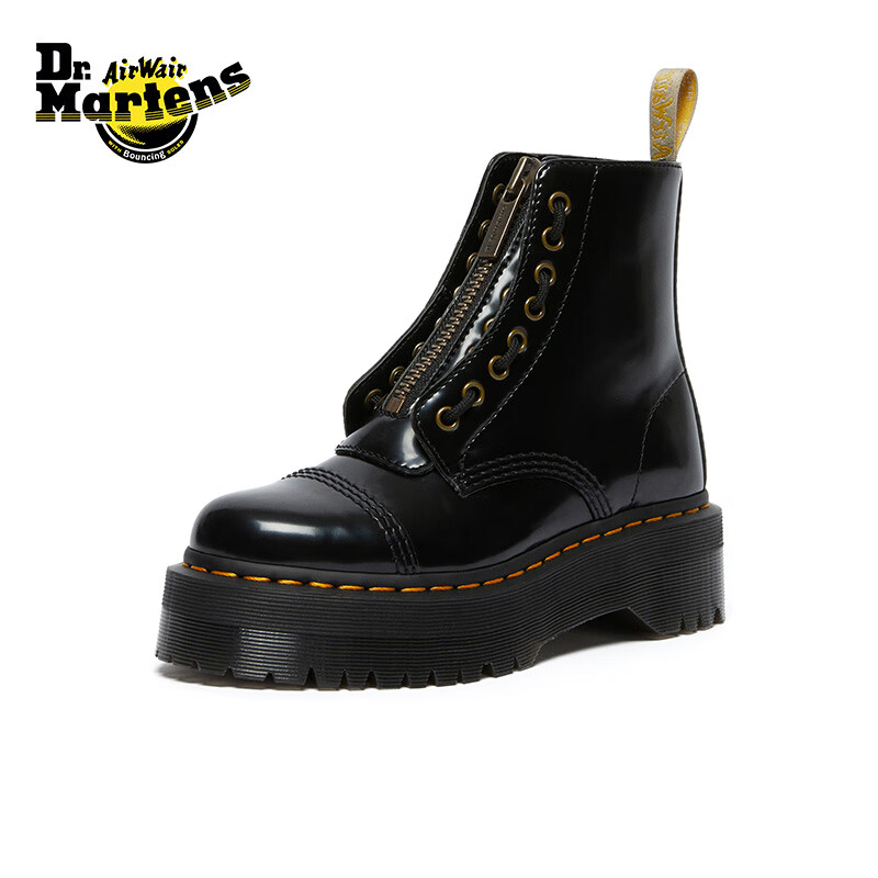 马丁博士（Dr.Martens）Vegan Sinclair明星同款冬厚底马丁靴 黑色 37