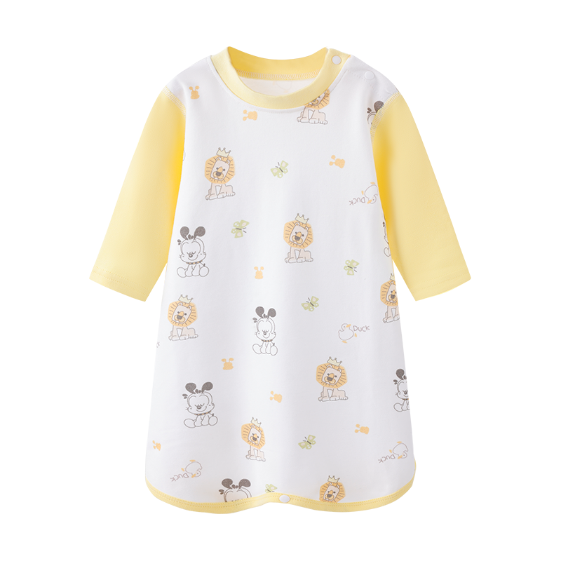 婴儿连体衣纯棉睡袍空调服护肚不着凉男女宝宝A类四季婴幼衣服